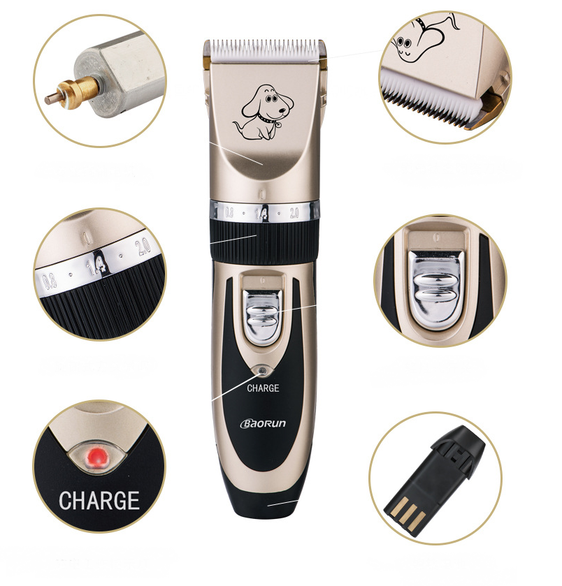 BARKELLE™ Professional Cordless Dog Hair Clipper – Quiet Pet Grooming Kit with Ceramic Blade