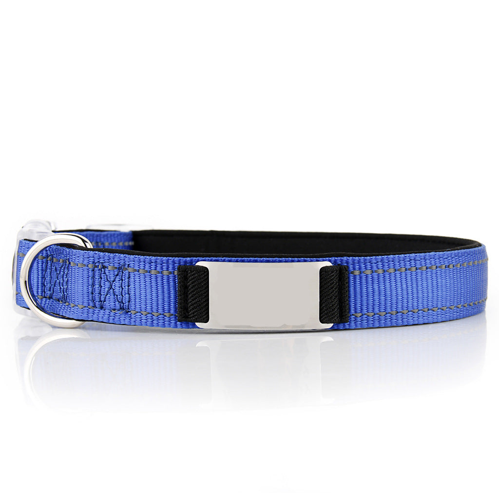 BARKELLE™ Personalized Reflective Dog Collar with Custom Name Tag
