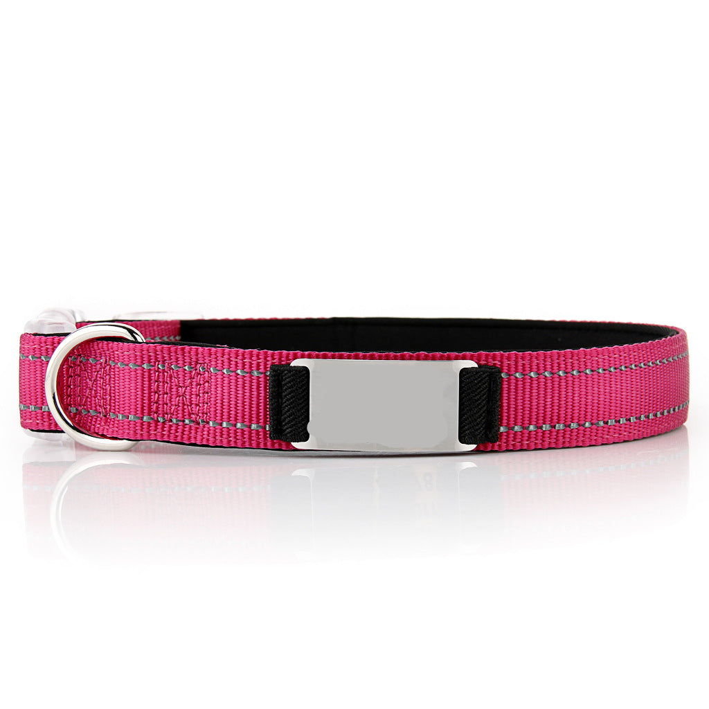 BARKELLE™ Personalized Reflective Dog Collar with Custom Name Tag