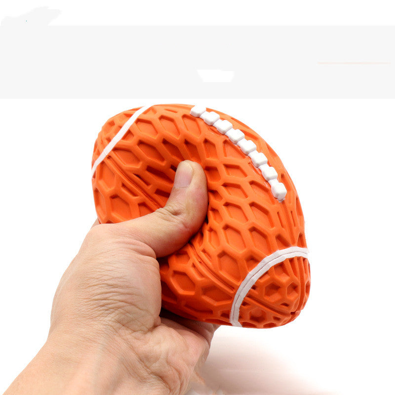 BARKELLE™ Durable Rugby Dog Toy – Tough Chew Ball for Boredom Relief & Interactive Play