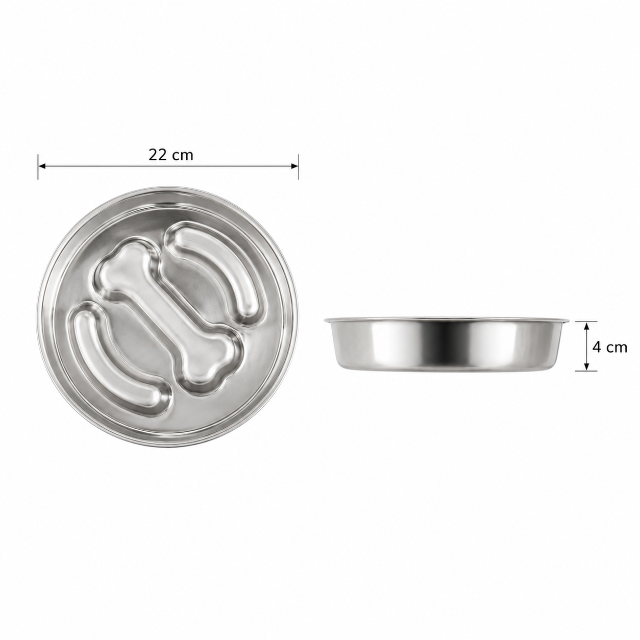 BARKELLE Stainless Steel Slow Feeder Dog Bowl