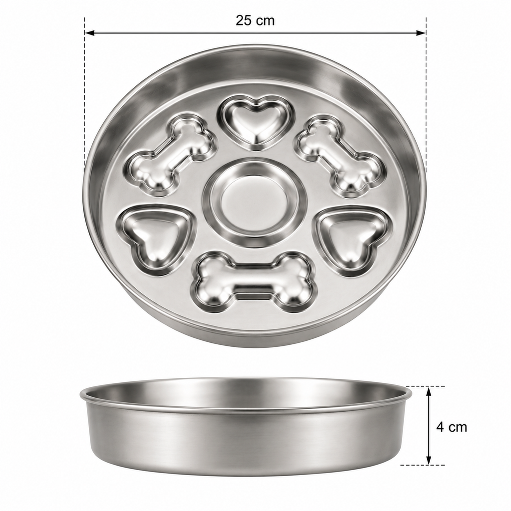 BARKELLE Stainless Steel Slow Feeder Dog Bowl