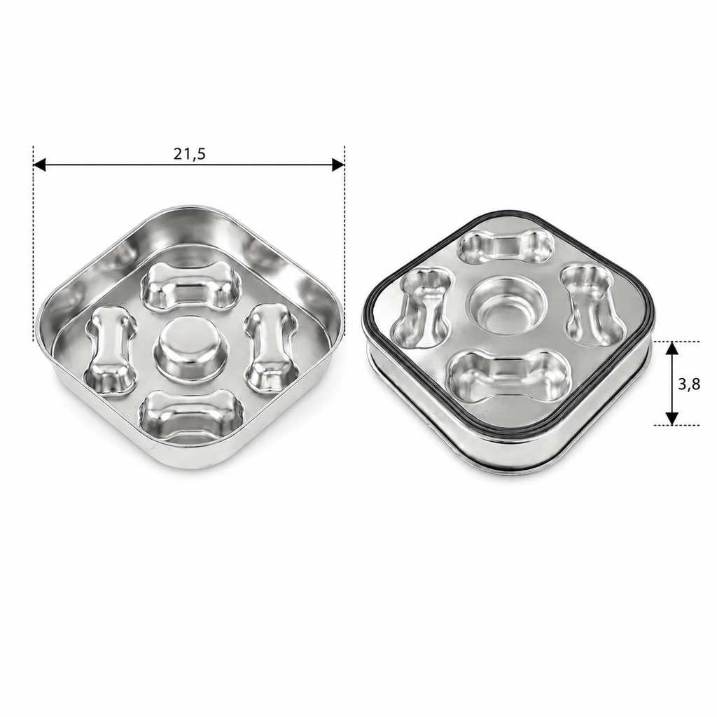 BARKELLE Stainless Steel Slow Feeder Dog Bowl