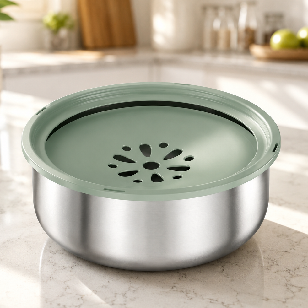No-Spill Stainless Steel Dog & Cat Water Bowl