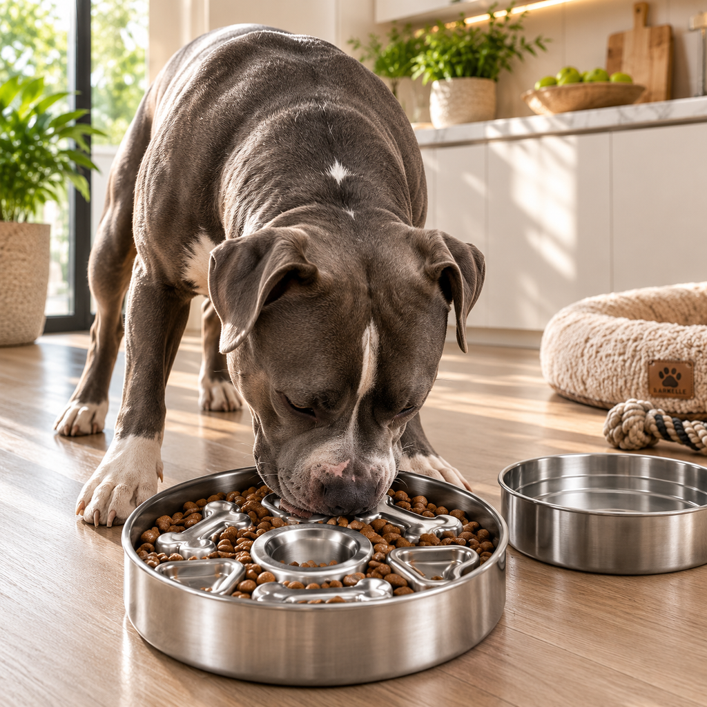 Stainless Steel Slow Feeder Dog Bowl