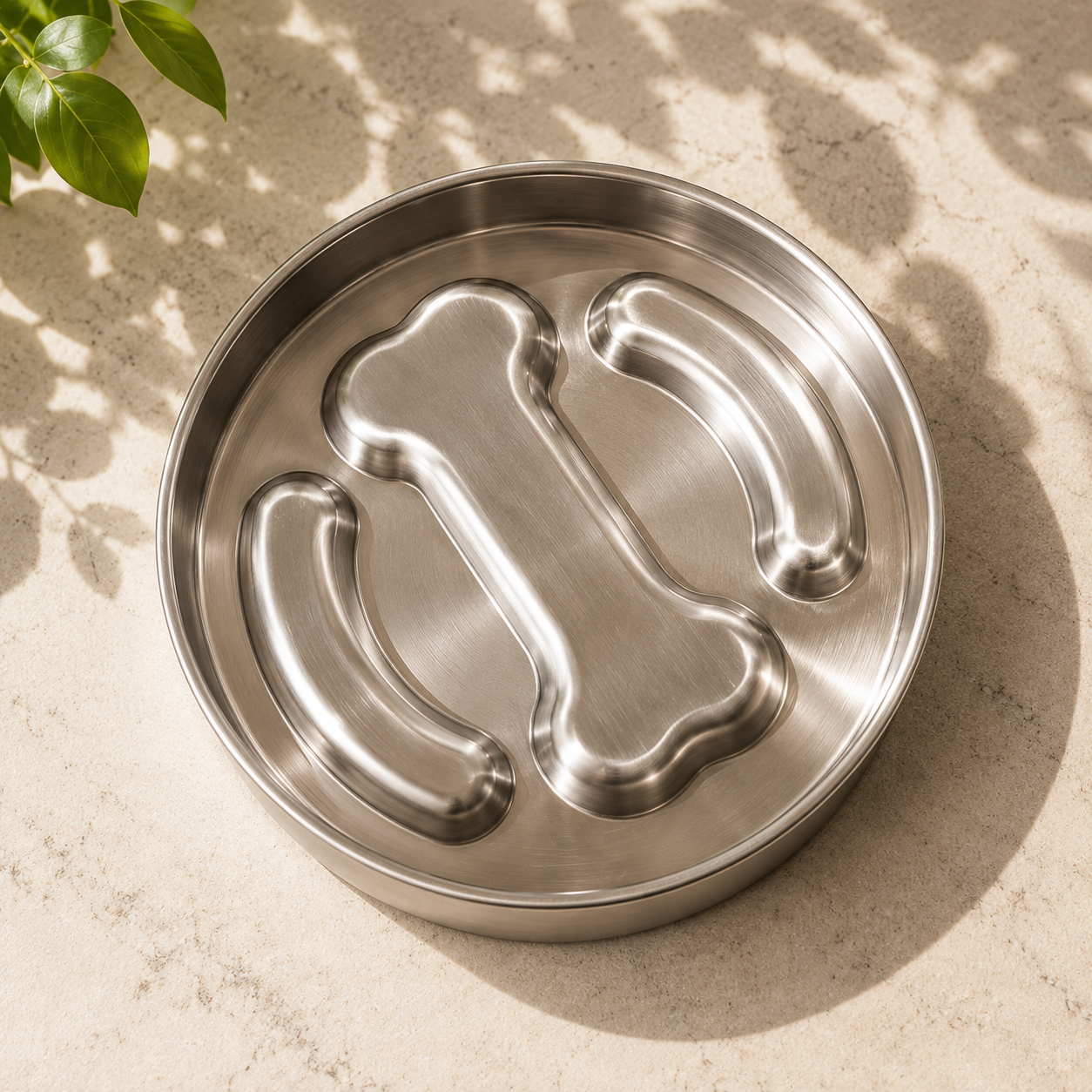 Stainless Steel Slow Feeder Dog Bowl