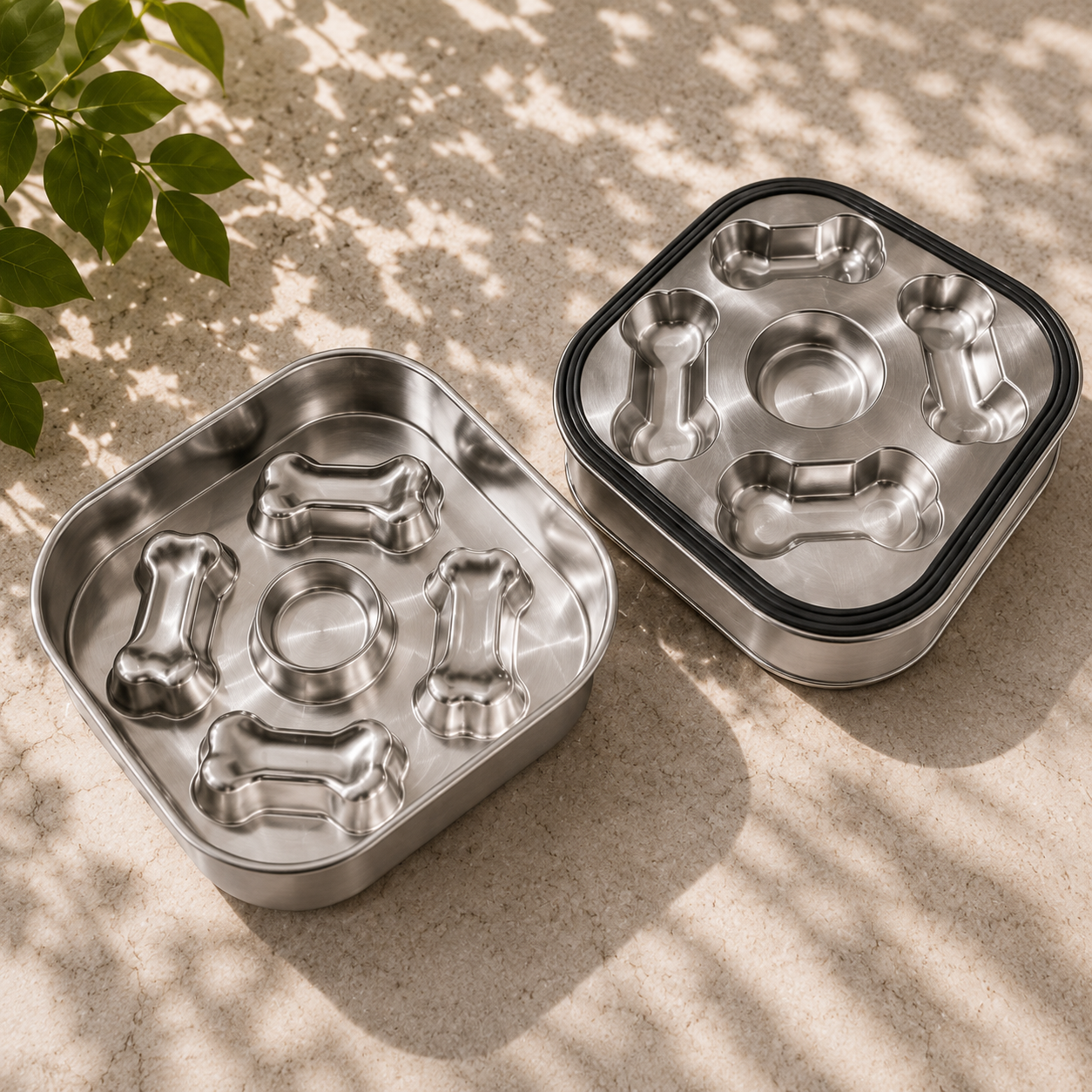 Stainless Steel Slow Feeder Dog Bowl