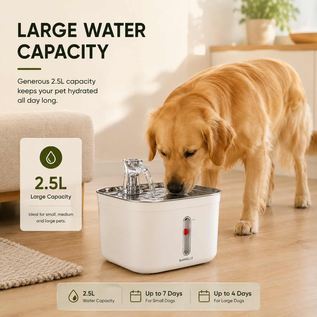 Premium Stainless Steel Pet Water Fountain