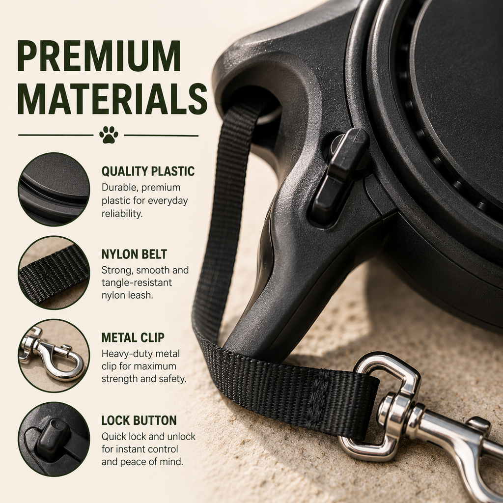 2-in-1 Retractable Dog Leash + Water Bottle