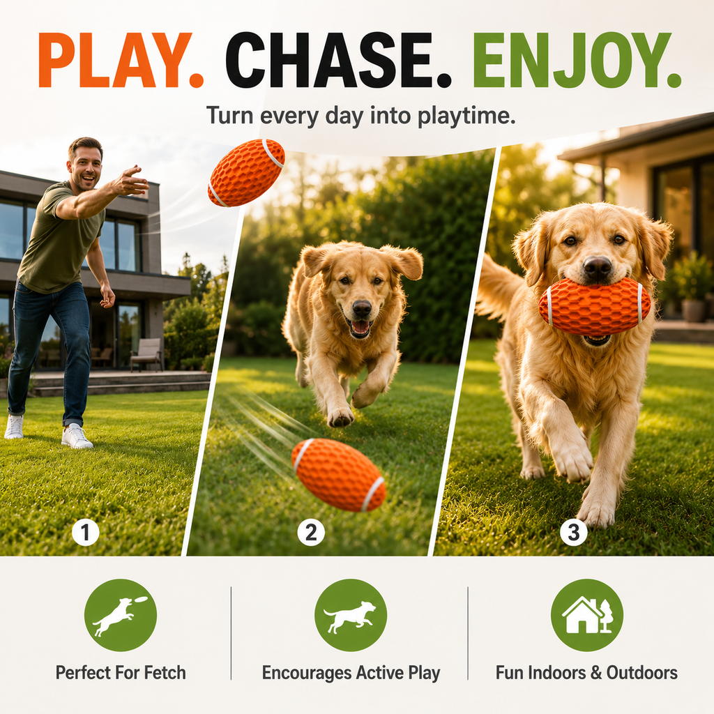Durable Rugby Dog Toy