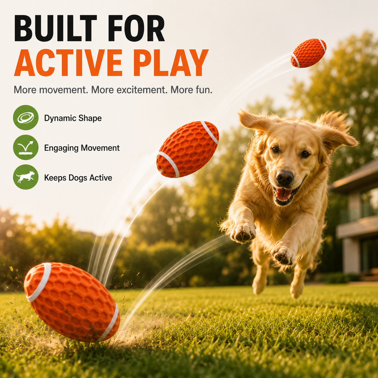 Durable Rugby Dog Toy