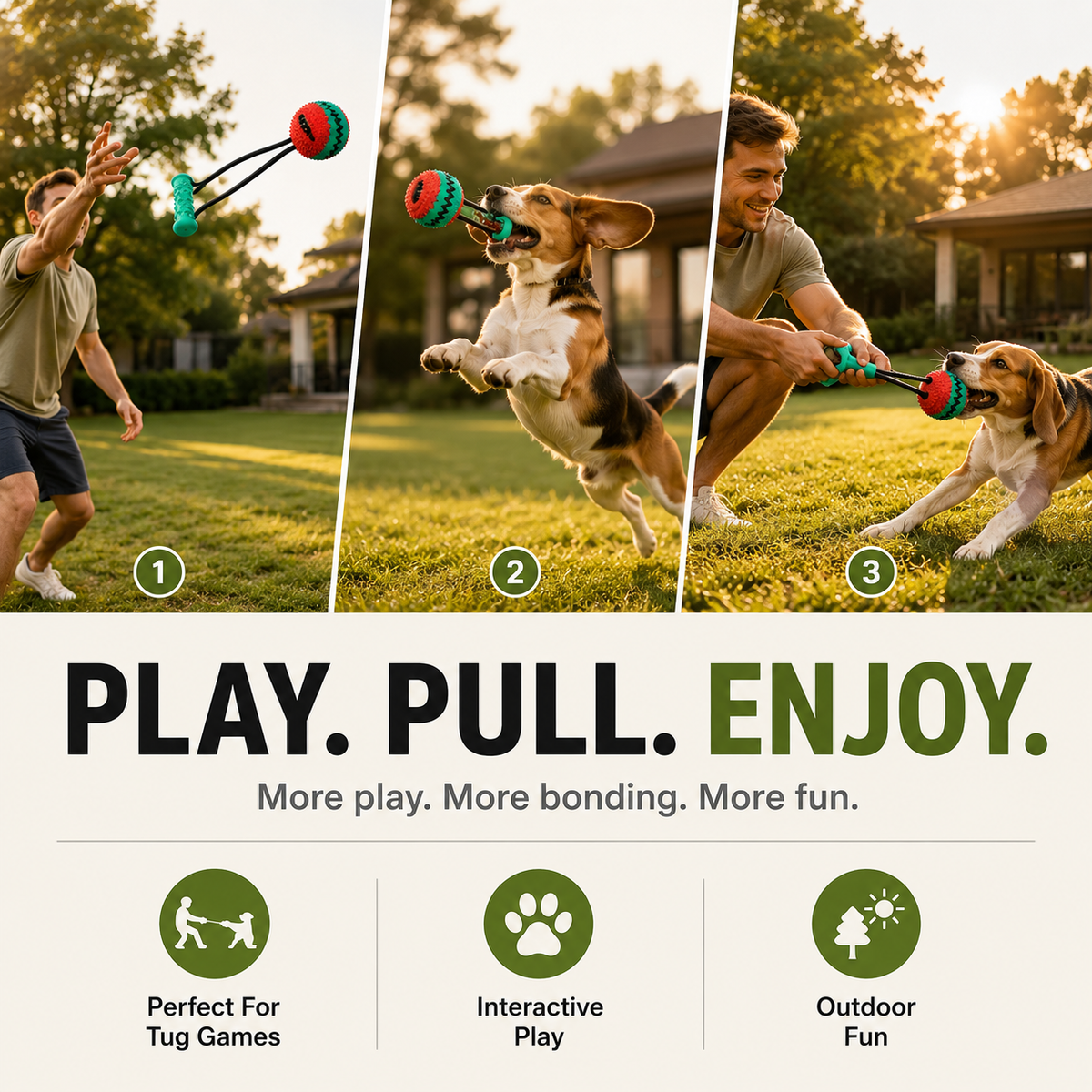 Interactive Tug Rope Dog Toy