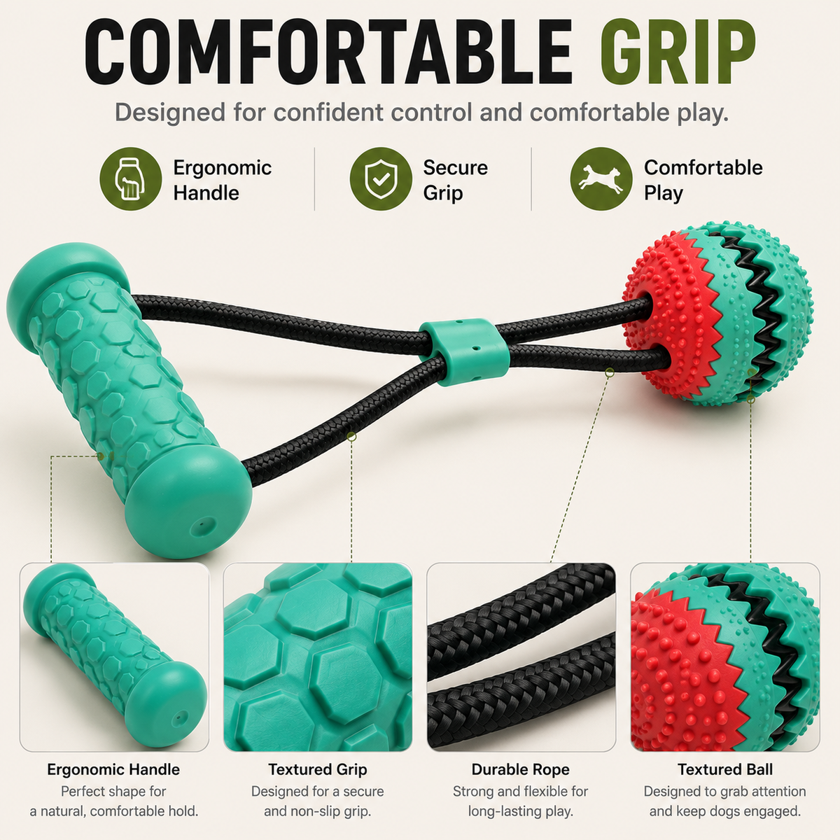 Interactive Tug Rope Dog Toy