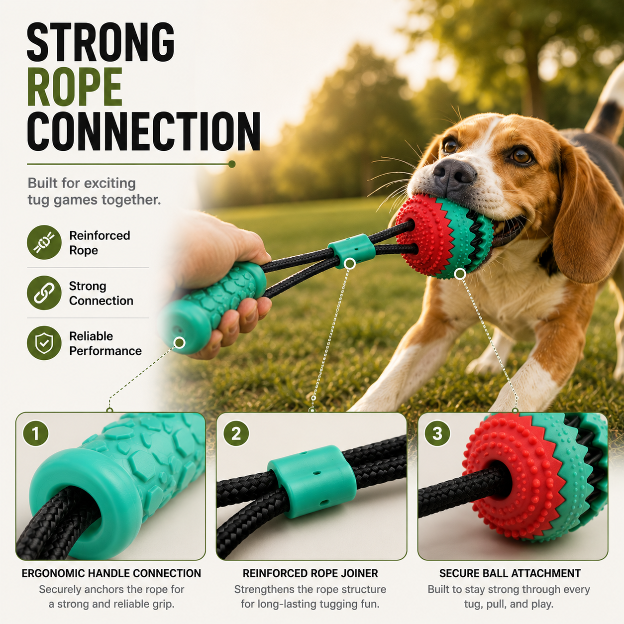 Interactive Tug Rope Dog Toy
