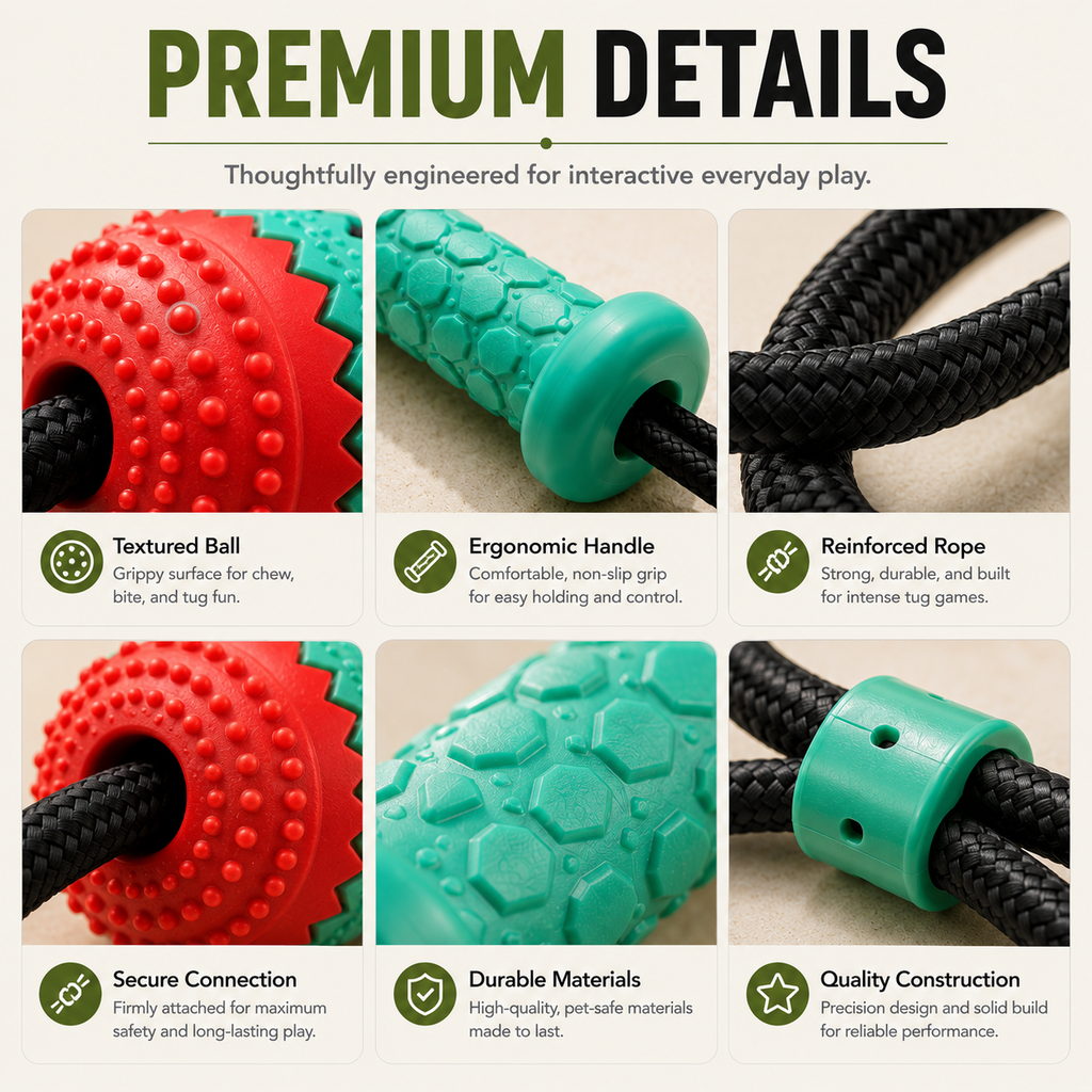 Interactive Tug Rope Dog Toy