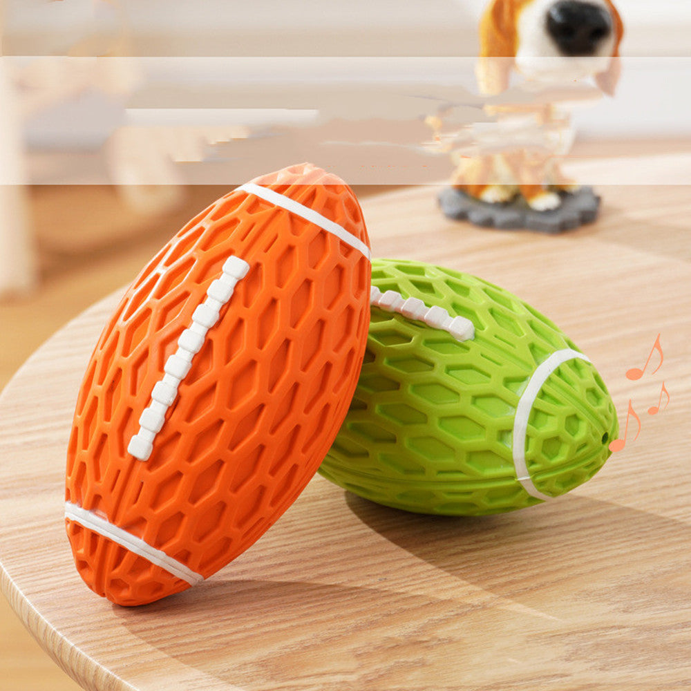 BARKELLE™ Durable Rugby Dog Toy – Tough Chew Ball for Boredom Relief & Interactive Play