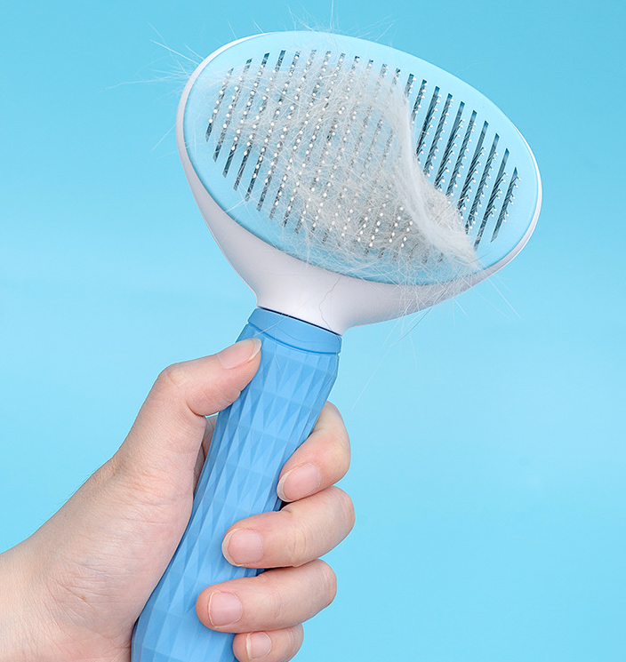 BARKELLE Easy-Clean Deshedding Brush for Dogs & Cats