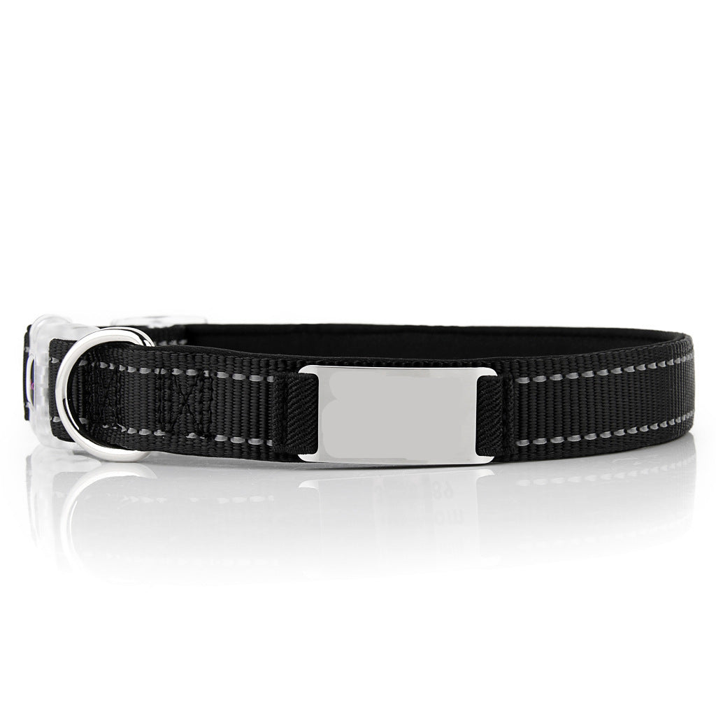 BARKELLE™ Personalized Reflective Dog Collar with Custom Name Tag