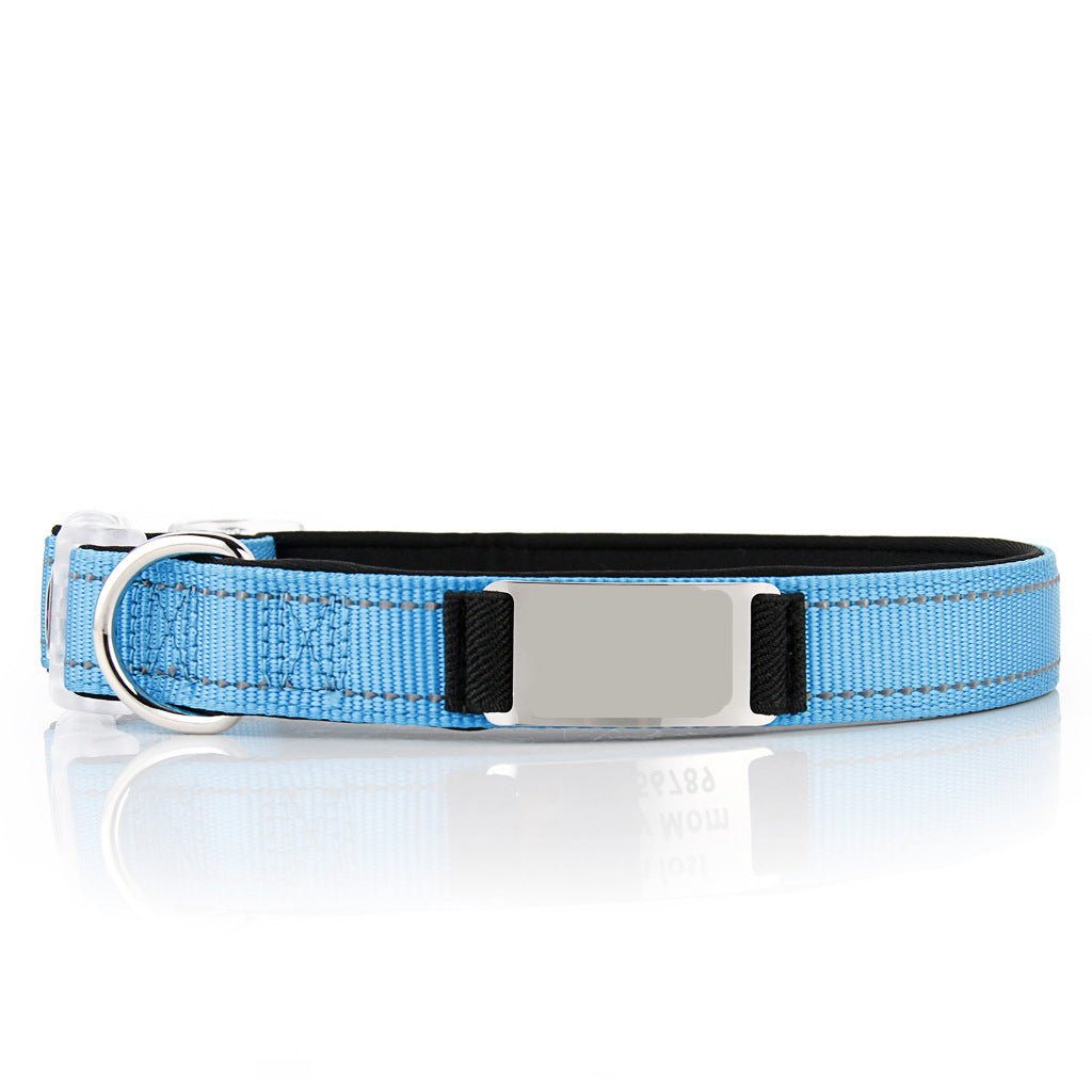BARKELLE™ Personalized Reflective Dog Collar with Custom Name Tag
