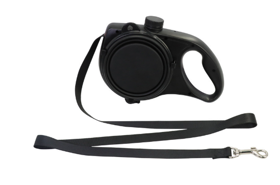 2-in-1 Retractable Dog Leash with Water Bottle BARKELLE